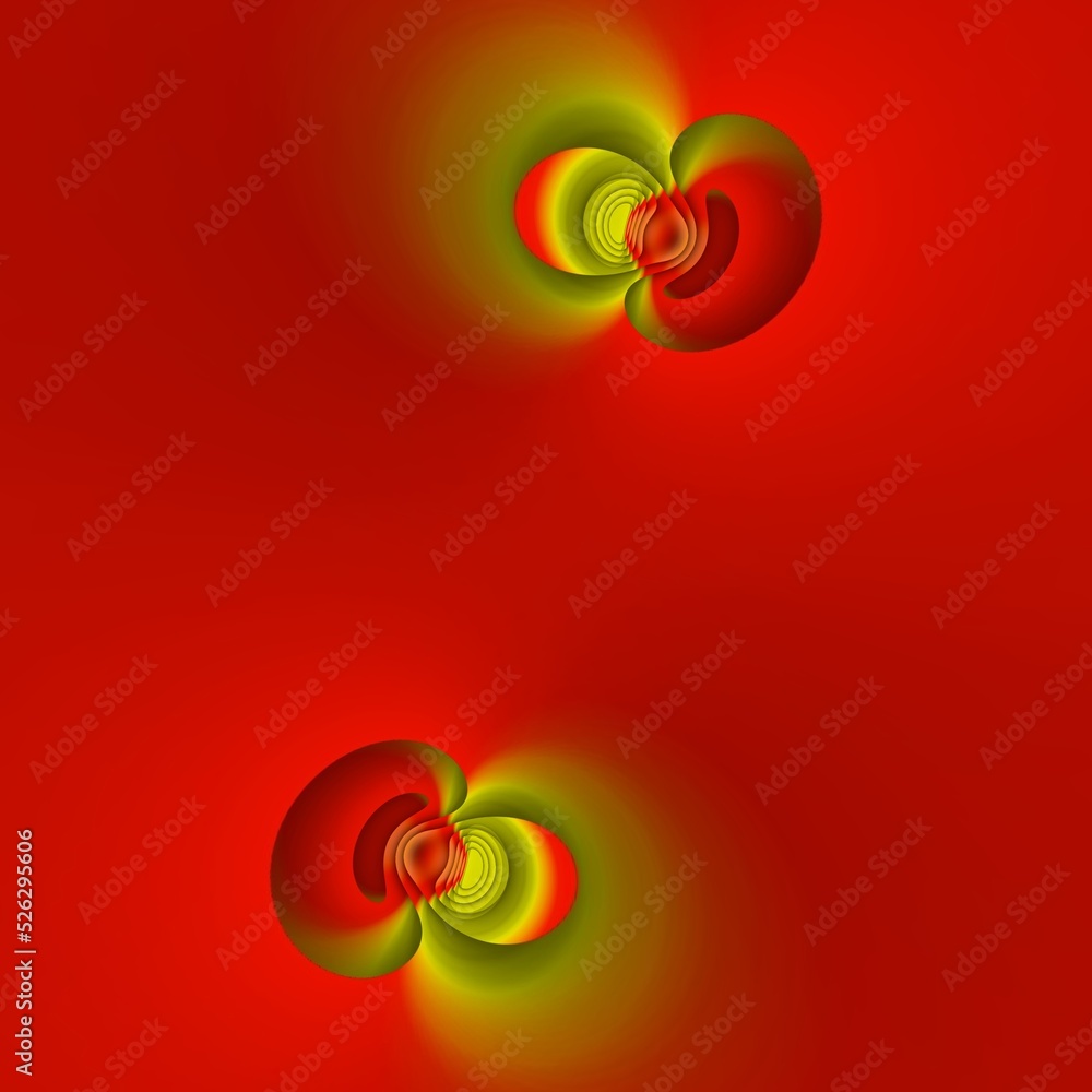 Poster creative vivid yellow triangular concentric and red colour gradient designs