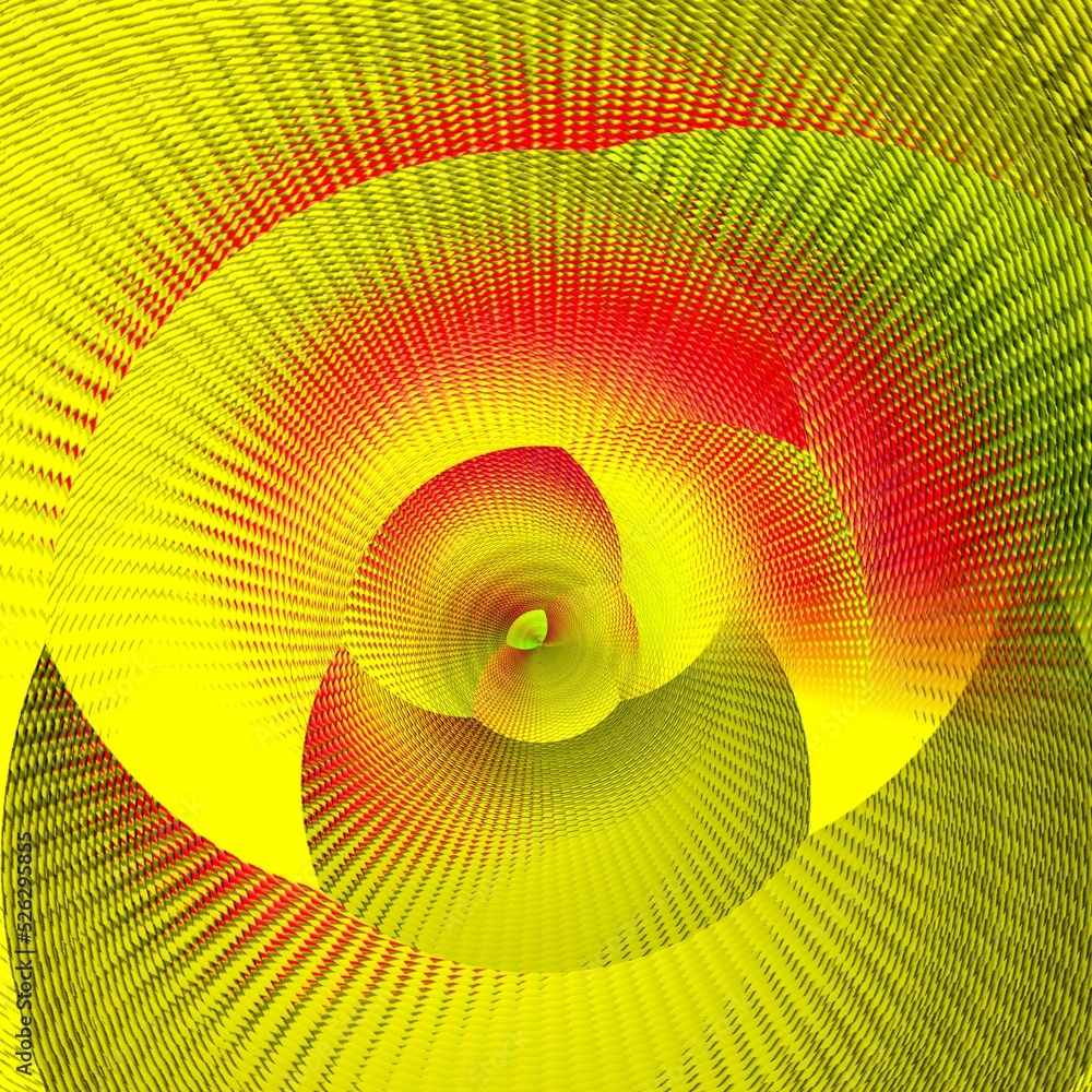 Poster creative vivid yellow triangular concentric and red colour gradient designs