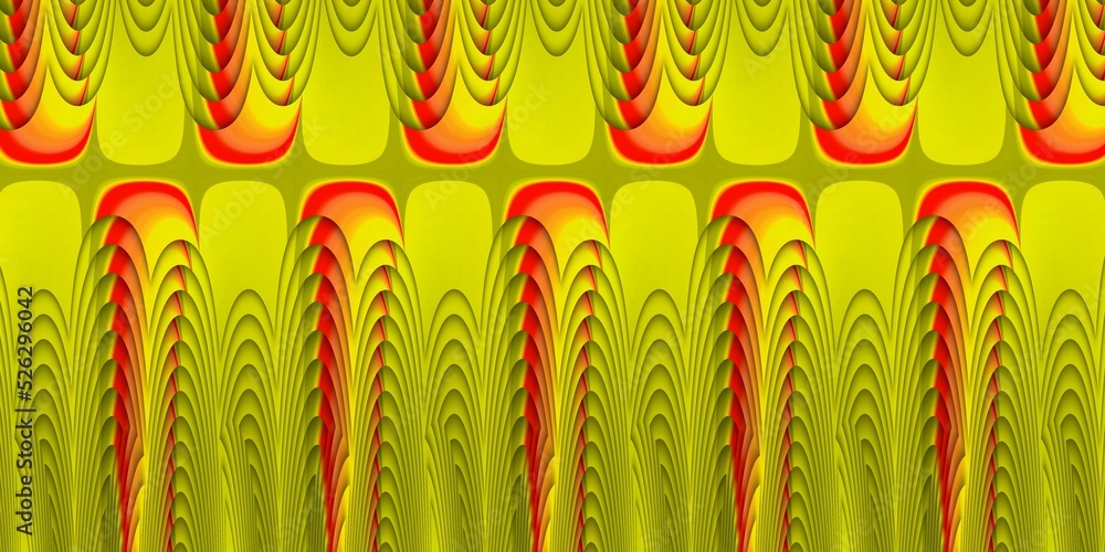 Poster creative vivid yellow triangular concentric and red colour gradient designs
