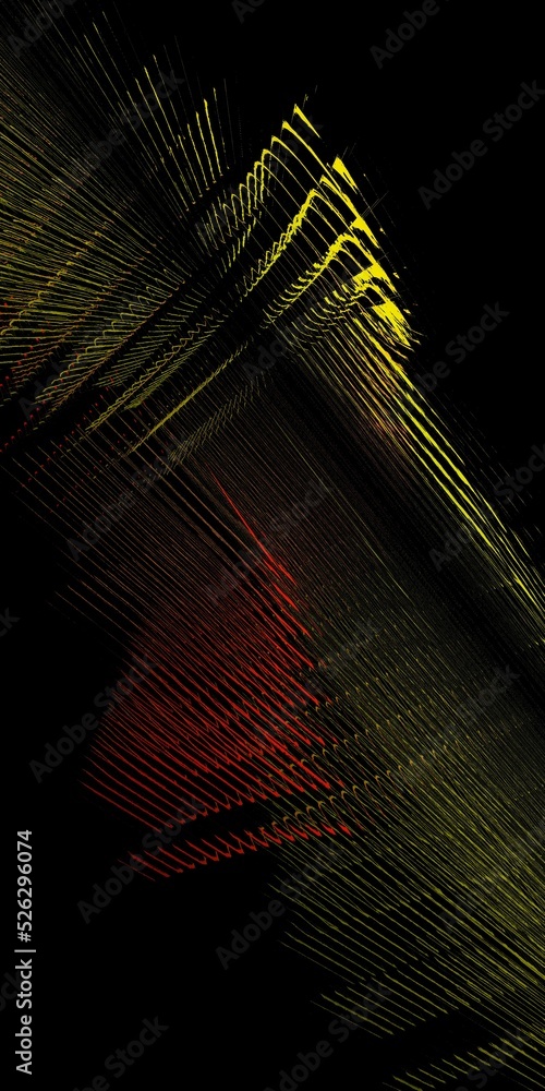 Poster creative vivid yellow triangular concentric and red colour gradient designs