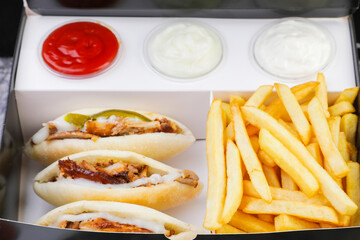 Lebanon Pita Bread Sandwich Package with potato fires 