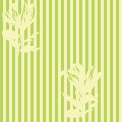 Fototapeta na wymiar Floral Striped Seamless Pattern Design