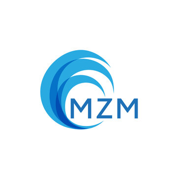MZM letter logo. MZM blue image on white background. MZM Monogram logo design for entrepreneur and business. MZM best icon.

