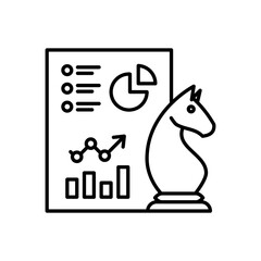 Fototapeta na wymiar Strategy icon in vector. Logotype
