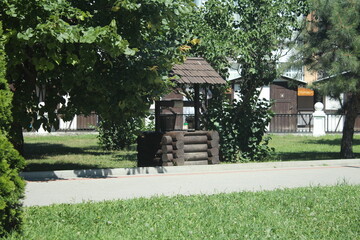wooden bridge in the park