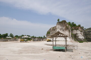 Karst region  an area that has scientific and economic value, especially important for tourism at Bukit Jaddih Madura Indonesia