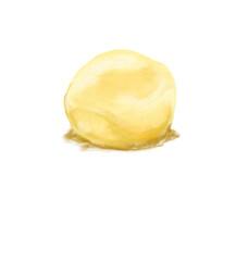 Vanilla ice cream isolated hand painting illustration