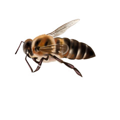 watercolor realistic bee. honey bees isolated