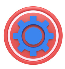 3d rendering of setting icon