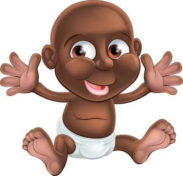 Cute happy cartoon baby