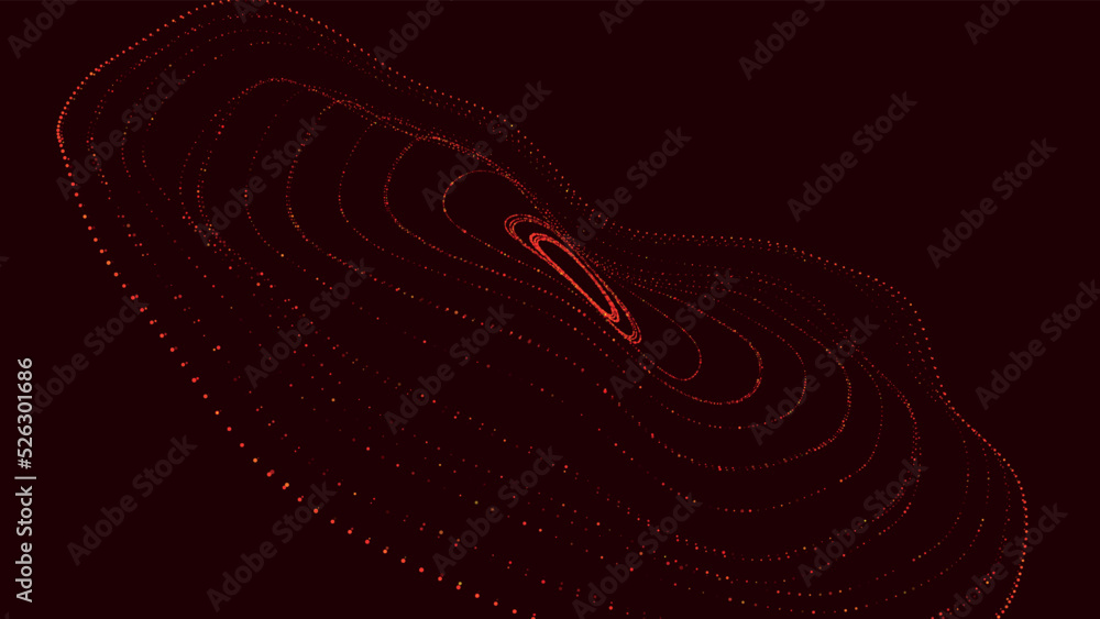 Poster abstract vector technology background. big data digital code. futuristic dots background. vector ill