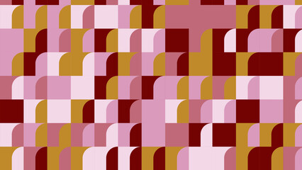 brown and pink geometric pattern, seamless wallpaper for fabric, tile and tablecloth