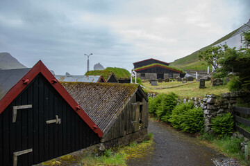 Häuser in Bøur, Insel Vagar, Färöer Inseln