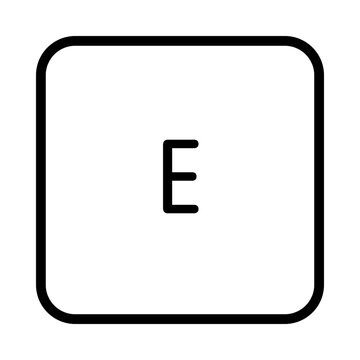 Keyboard E key