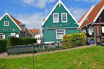 Marken, Netherlands - may 22 2022 : touristy village centre