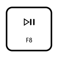 Keyboard F8 key