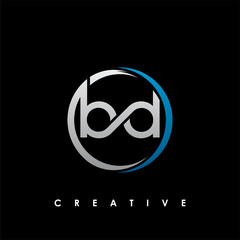 BD Letter Initial Logo Design Template Vector Illustration