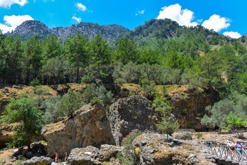 Naklejka premium Samaria Dorf in der Samaria-Schlucht in Kreta/Griechenland