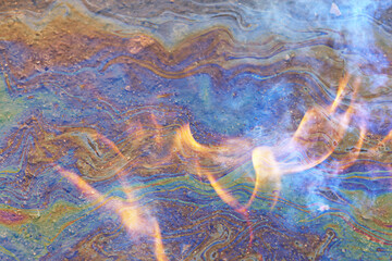 background oil spill burning fire, pollution ecology toxic fire gasoline