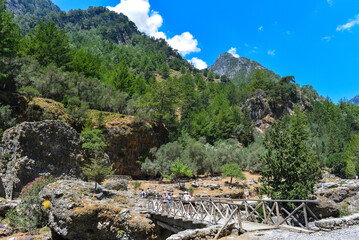 Samaria Dorf in der Samaria-Schlucht in Kreta/Griechenland