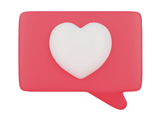 Social media heart and transparent background. png.