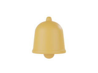 golden bell isolated on white