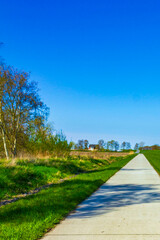 Wadden sea tidelands coast walking path landscape Lower Saxony Germany.