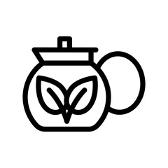 Tea pot icon template 