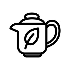 Tea pot icon template 