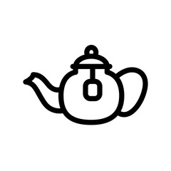 Tea pot icon template 