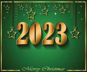 2023 Merry Christmas background banner background for you seasonal invitations.