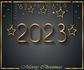 2023 Merry Christmas background banner background for you seasonal invitations.