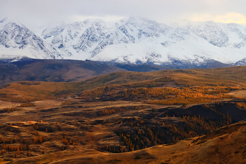 tapete herbstlandschaft berg altai, freiheit romantische reise © kichigin19