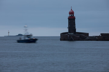 Fototapeta premium Alter Leuchtturm an der Geeste, Bremerhaven. 