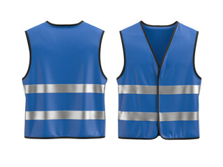 Safety vest mockup Front and back view