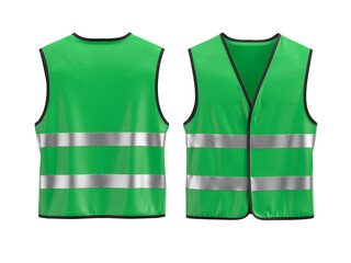Safety vest mockup Front and back view