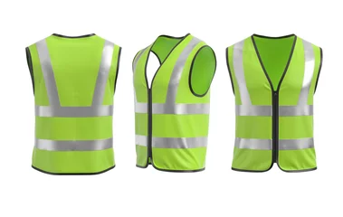Foto op Canvas Safety vest mockup Front and back view ©  FIROZA STUDIO