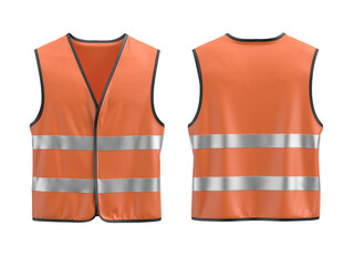 Safety vest mockup Front and back view - Powered by Adobe