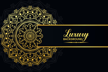 Luxury golden color mandala background design