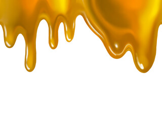 Seamless pattern of flowing honey. Realistic watercolor illustration of honey PNG