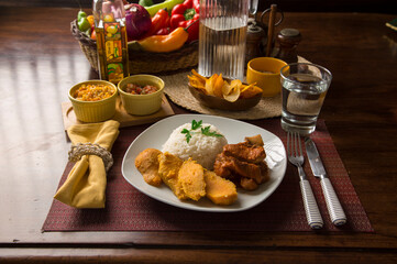 Roated pork stew with sweet potatoes peruvian food gourmet restaurant