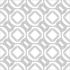 Abstract seamless. Seamless braided linear pattern, wavy lines, circles. Endless striped texture with winding elements.