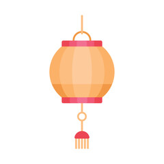 yellow asian lamp