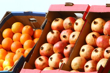 Vegetables and fruits are sold at a bazaar in Israel.