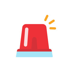 Emergency siren icon. Hazard warning light, ambulance route alarm