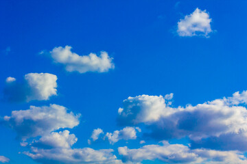 Blue sky with white clouds beautiful cloudscape and background Germany.