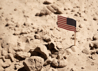 american flag on the sand © SubZeroKO