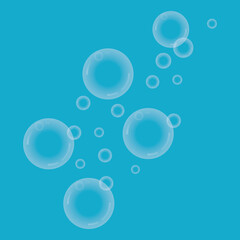 Natural realistic bubble design template