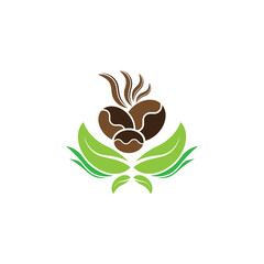 coffee bean icon vector