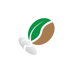 coffee bean icon vector